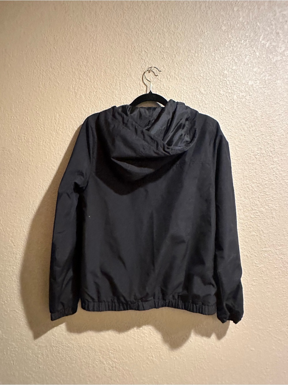 Vans Black Hooded Bomber Jacket with Checker Logo - Picture 6 of 7